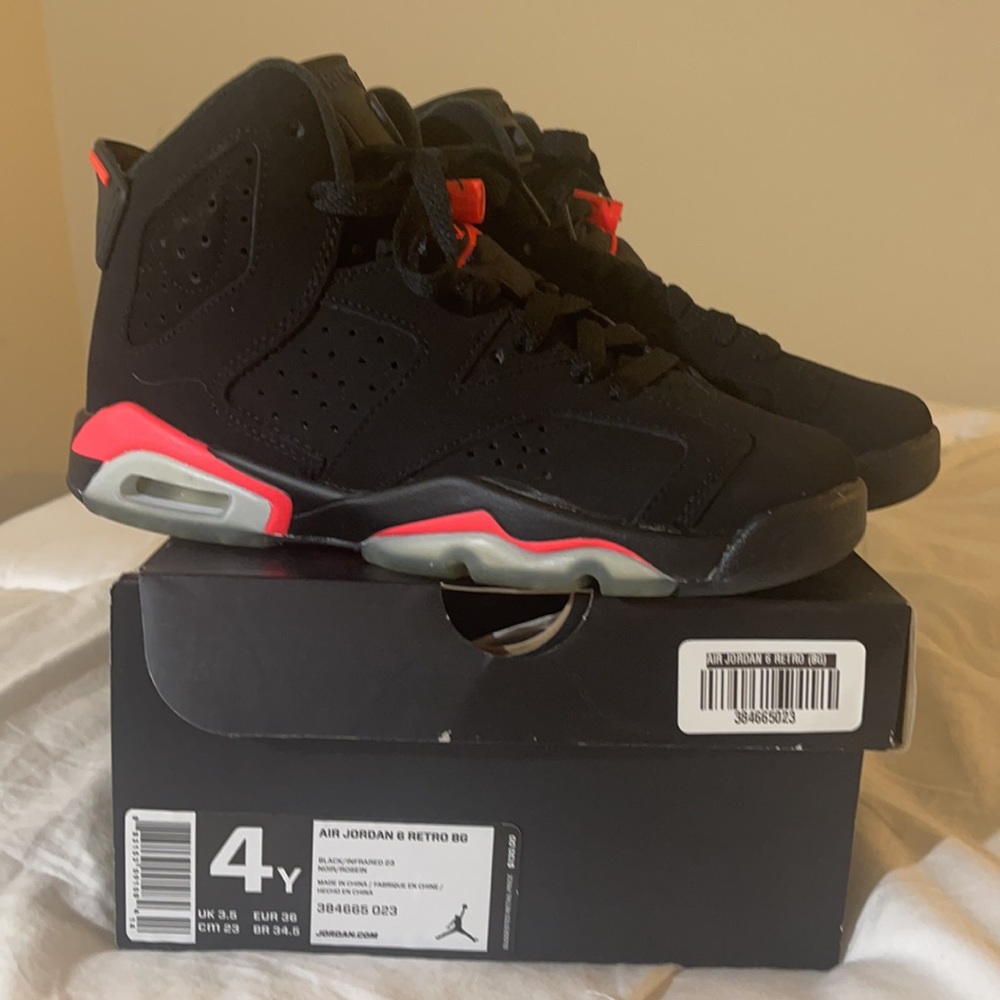 Air Jordan 6 Retro BG 'Infrared' 2014 VNDS Size 4y